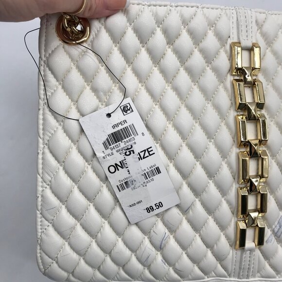 I.N.C International Concepts Vanilla Quilted Harrper Aurora Shoulder Bag - Picture 11 of 12